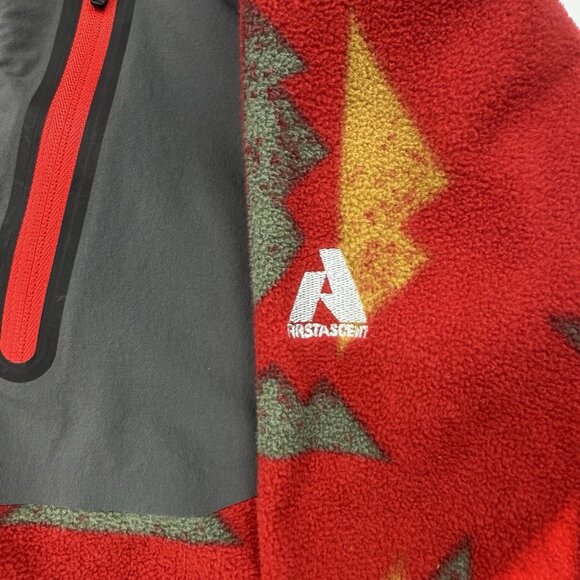 Eddie Bauer Mens M Red Mountain Fleece 1/4 Zip Long Sleeve Sweater - Picture 4 of 7